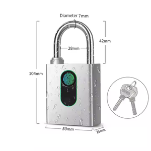 Mini cadenas intelligent sans clé, cadenas à empreintes digitales, <span class=keywords><strong>portable</strong></span>, en alliage d'aluminium, IP66, résistant à la pluie, cadenas suspendu - Product Image 2