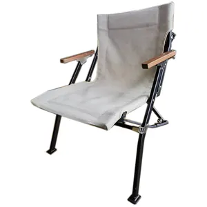 छाते के साथ पोर्टेबल धातु कैम्पिंग कुर्सी, होटल के साथ आउटडोर के लिए कैम्पिंग कुर्सी