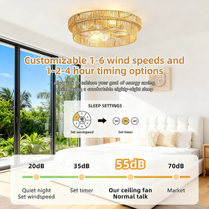 Rustic Woven <b>Ceiling</b> Fan <b>Light</b> With 3 Blades Ac Motor <b>Remote</b> <b>Control</b> Flush Mount Led Lighting For Living Room Bedroom - Product Image 3
