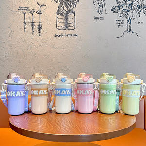 Botella de Agua Personalizable de Acero Inoxidable Aislada, Ecológica, Libre de BPA, de Gran Capacidad, Portátil, para el Verano - Product Image 1