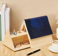Bibliothèque en bois naturel simple et repose-lecture accessoires de bureau décoratifs décor à la maison support de livre pour votre bureau