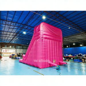 Château gonflable commercial <span class=keywords><strong>avec</strong></span> grande <span class=keywords><strong>toboggan</strong></span> rose <span class=keywords><strong>et</strong></span> <span class=keywords><strong>piscine</strong></span>, château sauteur pour enfants, équipement de location pour fêtes - Product Image 5