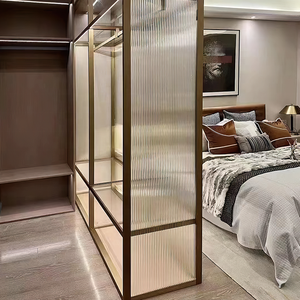 Almacenamiento de ropa de aluminio para armario portátil cajas de vidrio 6 puertas pareja gabinete tela almirah <span class=keywords><strong>en</strong></span> la pared <span class=keywords><strong>guarda</strong></span> roupa Casal - Product Image 6