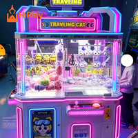 Machine à griffes carrée à monnayeur pour 4 joueurs, pour peluches et cadeaux, usage commercial pour centres de divertissement et centres commerciaux