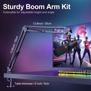 ไมโครโฟนแบบมีสาย USB แบบไดนามิกพร้อมระบบตัดเสียงรบกวนและไฟ RGB สำหรับการบันทึกเสียงคอมพิวเตอร์ระดับมืออาชีพ (USB Type-C/XLR) - Product Image 6