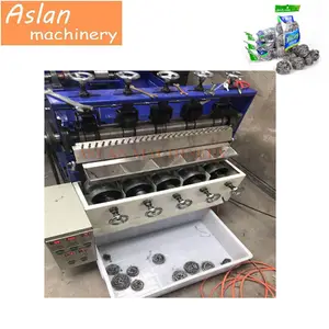 Wire cleaning ball drawing machine/8 wire 4 ball scourer ball making machine