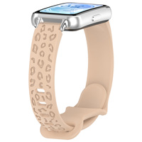 Bracelet en silicone tendance monocouleur à imprimé léopard gravé au laser, compatible avec Huawei Band 11/11 Pro