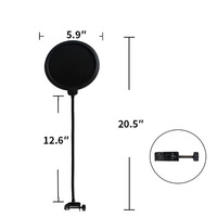 F-01 Filet anti-bruit pour microphone, double couche, protection contre le soufflement pour studio d'enregistrement