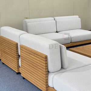 डेकोआउट आधुनिक लक्जरी आउटडोर टेक फर्नीचर l u आकार टेक मॉडुलर सेक्शनल सोफा - Product Image 4