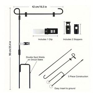 Bandera de Poliéster Impermeable de Doble Cara Personalizada para Jardín, Decoración de Patio Exterior de 30x45 cm, para Festivales y Eventos, Pancarta de Bienvenida - Product Image 6