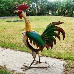 Fil métallique de poulet en fer, vente en gros, 10 pièces, décoration de jardin