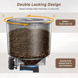 Distributeur automatique de nourriture pour animaux de compagnie en plastique durable de 4 L, double alimentation, alimentation à distance via l'application Tuya Smart, étanche IPX4 pour chats et autres animaux - Product Image 6