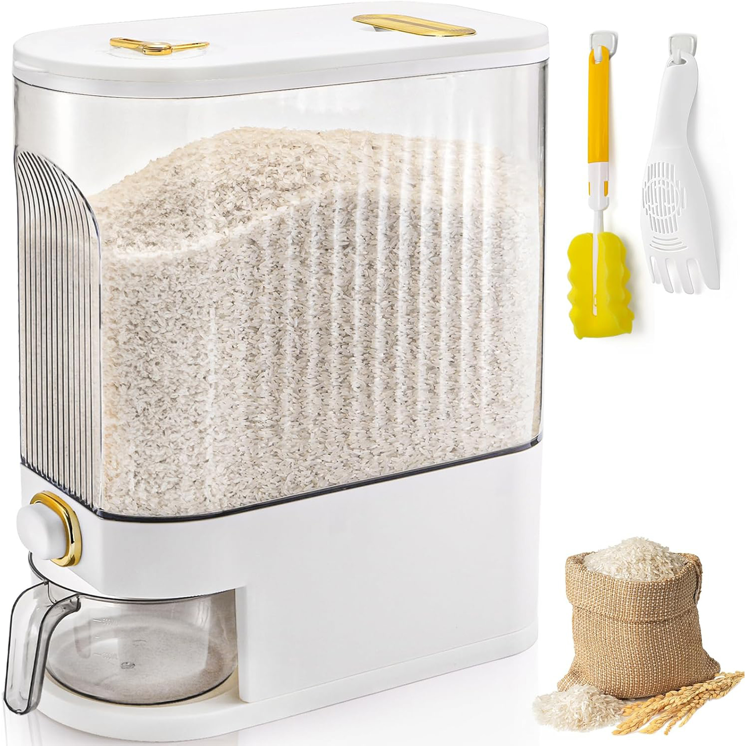 White 11.5kg rice capacity