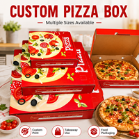 Boîtes à pizza rigides en carton ondulé isothermes extra-larges, recyclables, avec poignée, forme personnalisable, matériaux recyclés, maintien de la chaleur des aliments