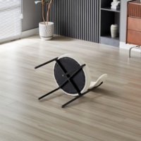 Fauteuil personnalisable, style moderne minimaliste, en velours blanc, chaise de salle à manger confortable et douce pour la salle à manger à domicile