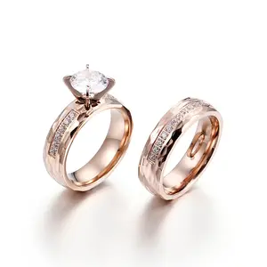 2022 Chất Lượng Cao Couple 14K 585 Nhẫn Vàng Trắng Trong Giá Cả Cạnh Tranh Tùy Chỉnh Bán Buôn Bạc Nhẫn Nữ/