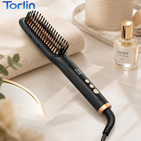 Cepillo Alisador de Cabello 2 en 1 Torlin, Cepillo Eléctrico Calentado para Peinar el Cabello, Anti-quemaduras, para Chicas