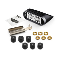 Système de surveillance de la pression des pneus MATA T2 pour camion, TPMS solaire avec capteurs externes 433,92 MHz 12 V, moniteur de pression et de température pour 6 pneus