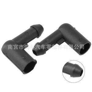 Connecteur de tuyau de pare-brise Vauxhall Astra 13171805 90 degrés en nylon noir, pièce auto en plastique - Product Image 2