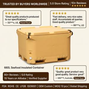 Glacière portable rotomoulée en PEHD de 660 L avec isolation thermique, chariot, bac à glace, pour canettes de vin, logo personnalisé imprimé, pour aliments - Product Image 5