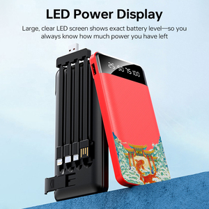 Batería Externa Mini Personalizada al por Mayor con Cable Integrado, Gran Capacidad de 10000mAh, <span class=keywords><strong>Cargador</strong></span> Móvil Compacto para Regalos Empresariales - Product Image 2