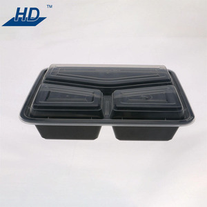 HD nhà hàng lấy đi thực phẩm container 2 bộ phận thực phẩm chuẩn bị nhựa dùng một lần phần 3 ngăn để đi container - Product Image 2