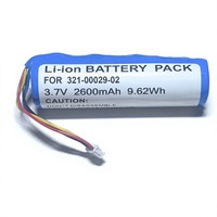 361-00029-02 Baterai Li-ion Isi Ulang 3.7V Biru & Putih Pengganti untuk Garmin DC50/TT15/T5/TT10 Kalung Pelacak GPS Anjing