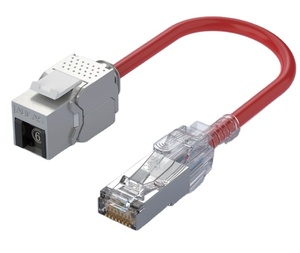 Lan giải pháp Cáp 24-23awg dây kết nối với FTP Keystone Jack + 8P8C Modular cắm Cat6 chuyển đổi - Product Image 1