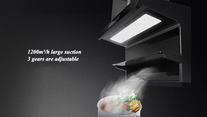 Keon Factory Cocina <span class=keywords><strong>Chimenea</strong></span> Ventilación Campana extractora de cocina con placa de cena Función de estantería - Product Image 4