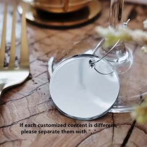 Étiquettes personnalisées en acrylique en forme de cœur pour verres à vin, marqueurs de boissons avec nom, breloques pour mariage, <span class=keywords><strong>anniversaire</strong></span>, fête, accessoires d'identification de tasses - Product Image 6