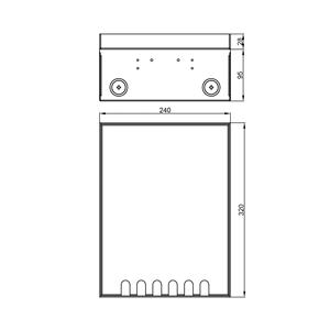 Stainless Steel Recessed Floor Box with Power, Data, and Audio Visual Modules Electrical <b>Cable</b> Management System - Product Image 5
