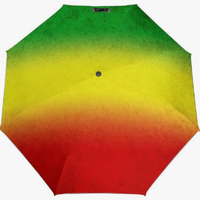 Parapluie pliant entièrement automatique Gabon, anti-éblouissement, motif drapeau culturel, style thématique national