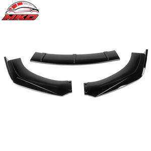 Convient aux largeurs de 59 à 65 pouces, 3 pièces, lèvre de pare-chocs avant noire brillante, spoiler universel non réglable - Product Image 4