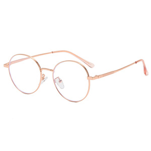 Retro Round Eyeglass Frames 4014 Unisex Anti Blue <b>Light</b> PC Lens Medium Frame Width Standard Nose Bridge - Product Image 2