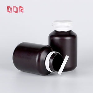 HDPE 175ml Tear Pulling Cap Ambre Brun Couleur Support Personnalisation pour Capsule Tablette Vitamine Bouteille D'huile De Poisson - Product Image 2