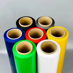 Film étirable PE manuel de protection, film étirable recyclé coloré, prix d'usine le plus bas - Product Image 1