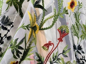 Multi Color Embroidery Net Lace Trimming Tulle Embroidery Lace Trim 3D Flower <strong>Mesh</strong> - Product Image 6