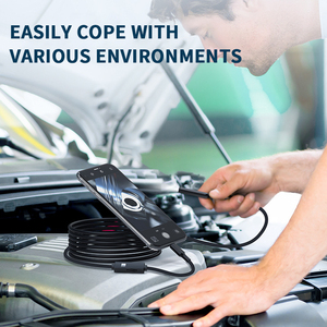 Single Lens Sewer Inspection Camera with Semi Rigid <b>Cable</b> Endoscopewith Lights Industrial Waterproof Drain Pipe Tool Borescope - Product Image 3