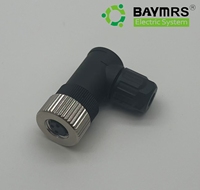 BAYMRS Connecteur femelle 3 broches M8 90° °   Connecteur Circulaire Expédié de l'Usine