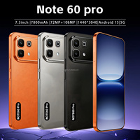 Teléfono Celular Note 60 Pro con Pantalla HD de 7.3'', Cámara de 108MP, Batería de 7800mAh, Versión Global Multi Idioma, Precio de Fábrica Económico