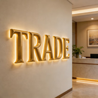 Lettres en relief en aluminium massif lumineuses 3D avec éclairage LED personnalisé pour les entreprises de publicité, IP65