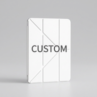 Étui pour tablette pliable en Y personnalisé, porte-crayons, dos transparent antichoc, support multi-angles, impression DIY promotionnelle