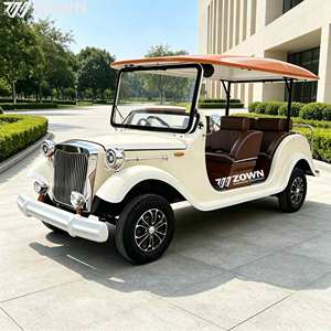 Voiture de tourisme électrique vintage à basse vitesse CE, véhicule de tourisme rétro classique alimenté au lithium pour hôtel de villégiature - Product Image 1