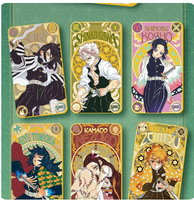 Vente en gros de cartes à collectionner originales et authentiques Demon Slayer, cartes à jouer inspirées de l'anime, emballées dans du papier, édition PR, jeu de société