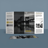L'entreprise imprime en gros des dépliants couleur A4 personnalisés, des prospectus promotionnels, des brochures pliées et des pages promotionnelles en format livre.