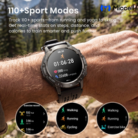Miccell Sport Smartwatch Unterstützt Herzfrequenz- und Blutsauerstoffüberwachung, Schlaftracking und Anrufe, IP68 Wasserdicht