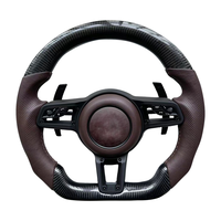 Pour Porsche, nouveau volant GT remanié, fibre de carbone, cuir, style sportif, disponible pour la Paramella Cayenne 911 958 981 etc.