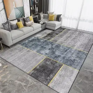 现代轻型豪华沙发床头毯全地垫简约灰色地毯