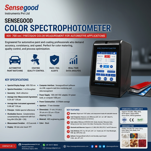 Spectrophotomètre couleur portatif 400-700 Nm, résolution spectrale 1 Nm, mesureur de réflectance visible pour revêtement de peinture automobile - Product Image 2