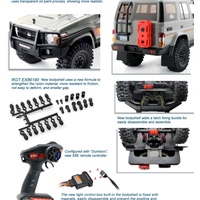RGT SJY-EX86190 Simulación LC76 1/10 RC Eléctrico Control Remoto 4WD Coche Modelo Escalador Crawler RTR 2.4GHz Dos Velocidades Cable USB